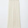 Pantaloni dritti con piega