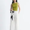 Pantaloni in cotone con piega a pressione
