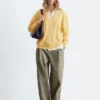 Pantaloni in cotone con pieghe