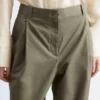 Pantaloni in cotone con pieghe