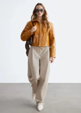 Pantaloni in cotone con pieghe