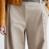 Pantaloni in cotone con pieghe