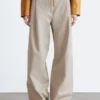 Pantaloni in cotone con pieghe