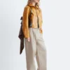 Pantaloni in cotone con pieghe
