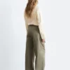 Pantaloni in cotone con pieghe