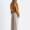 Pantaloni in cotone con pieghe