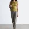 Pantaloni in lana a gamba dritta