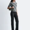 Pantaloni in lana a gamba dritta