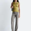 Pantaloni in lana a gamba dritta