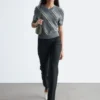 Pantaloni in lana a gamba dritta