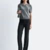 Pantaloni in lana a gamba dritta