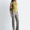 Pantaloni in lana a gamba dritta