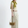 Pantaloni in misto cotone e lino