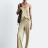 Pantaloni in twill con coulisse