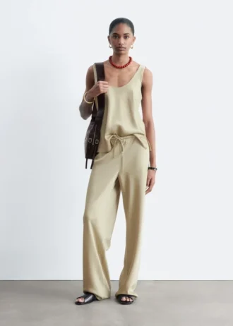 Pantaloni in twill con coulisse