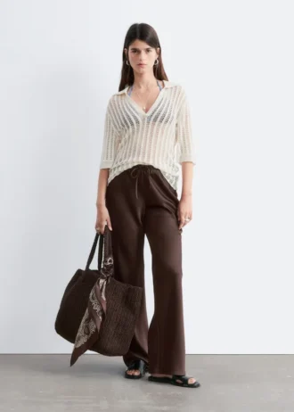 Pantaloni in twill con coulisse