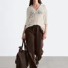 Pantaloni in twill con coulisse