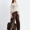 Pantaloni in twill con coulisse