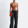 Pantaloni in twill di cotone con coulisse