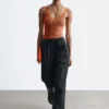 Pantaloni in twill di cotone con coulisse