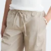 Pantaloni in twill di cotone con coulisse