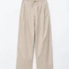 Pantaloni in twill di cotone con coulisse
