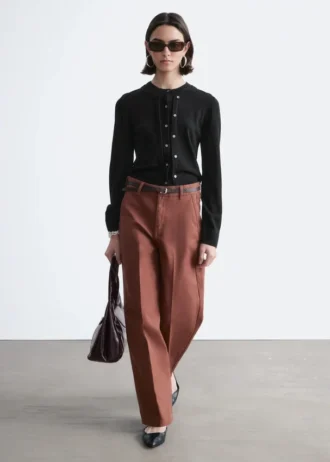 Pantaloni larghi in cotone dal taglio morbido