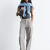 Pantaloni larghi in lana