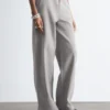 Pantaloni larghi in lana