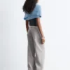 Pantaloni larghi in lana