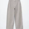 Pantaloni larghi in lana