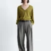 Pantaloni sartoriali in misto lana
