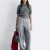 Pantaloni sartoriali in misto lana