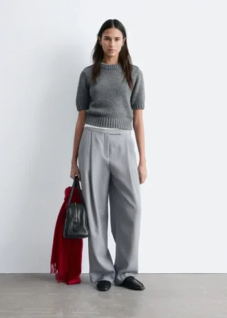 Pantaloni sartoriali in misto lana
