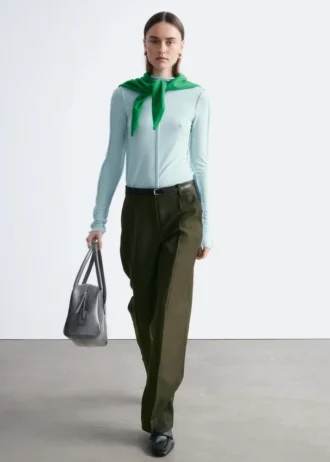 Pantaloni sartoriali in misto lana