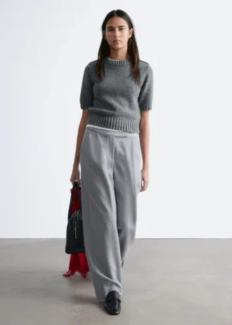 Pantaloni sartoriali in misto lana