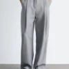 Pantaloni sartoriali in misto lana
