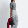 Pantaloni sartoriali in misto lana