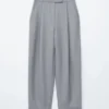 Pantaloni sartoriali in misto lana