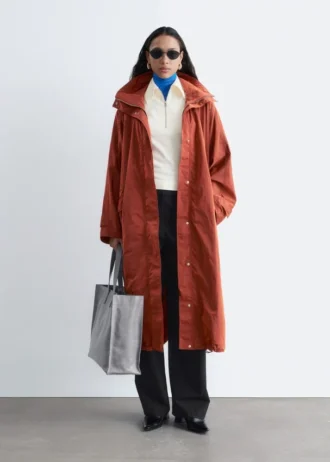 Parka tecnico in nylon con cappuccio