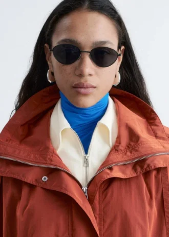 Parka tecnico in nylon con cappuccio