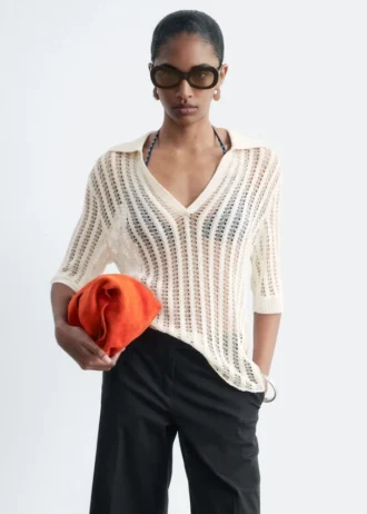 Polo a maglia larga