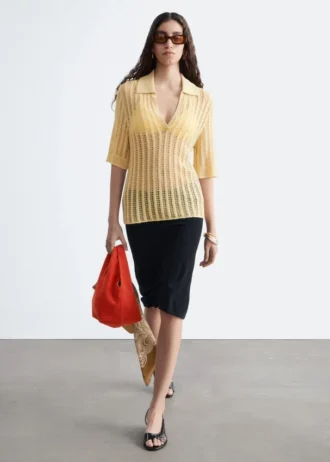 Polo a maglia larga