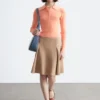 Polo in maglia a costine di lana merino