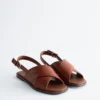 Sandali in pelle con cinturini incrociati