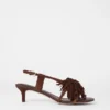 Sandali in pelle con frange