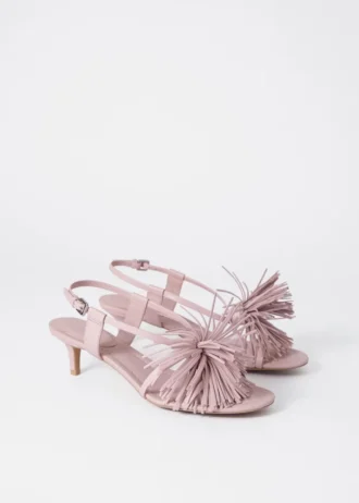Sandali in pelle con frange