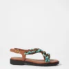 Sandali in pelle con perline
