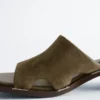 Sandali in pelle con tacco largo
