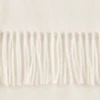 Sciarpa-coperta in lana con frange